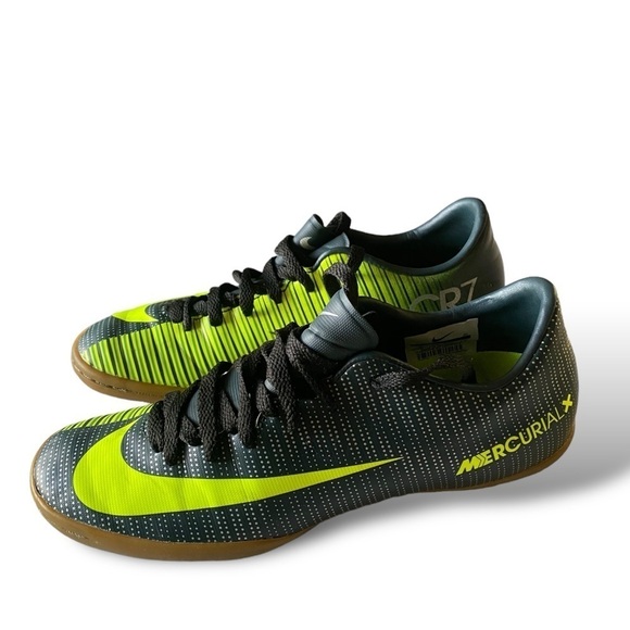 NIKE CR7 Ronaldo MercurialX VictoryVI Indoor Shoes Seaweed Volt M Size 6… - Picture 3 of 15